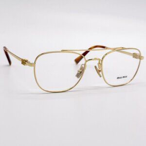 NEW MIU MIU EYEGLASSES MU51WV 5AK1O1 GOLD WOMEN MU 51WV SMU 51W